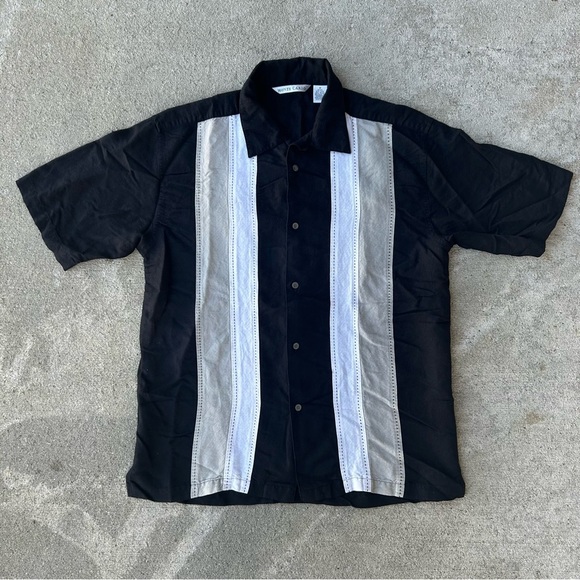 Monte Carlo Men’s Linen Blend Short Sleeve Button Up Shirt Medium - Picture 9 of 9